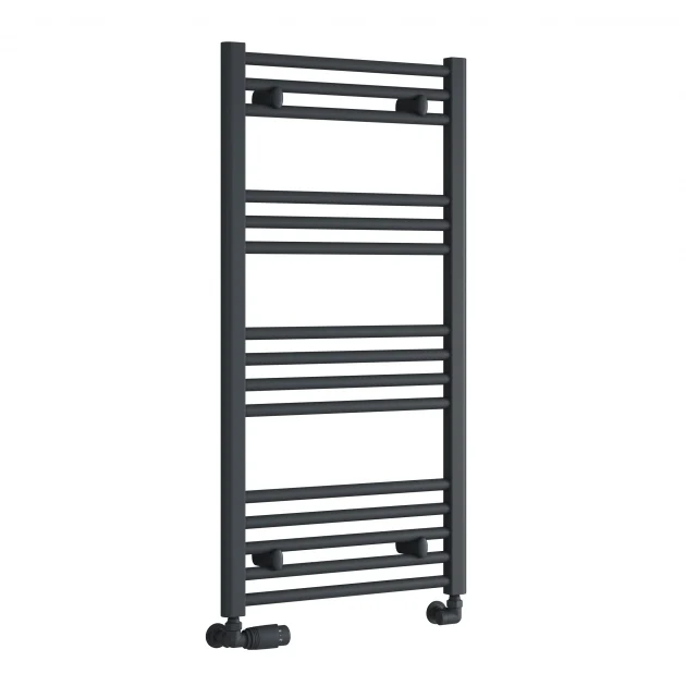 Reina Capo Anthracite Flat Ladder Towel Rail – 400mm Wide in Heights 800mm to 1800mm - Image 5