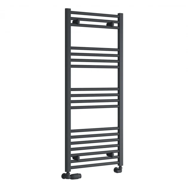 Reina Capo Anthracite Flat Ladder Towel Rail – 400mm Wide in Heights 800mm to 1800mm - Image 4