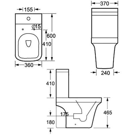 Rivelin Comfort Height Close Coupled Pan, Cistern and Seat - Image 6