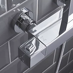 Bristan Craze Chrome Thermostatic Bar Mixer Shower with Riser Kit - Image 6