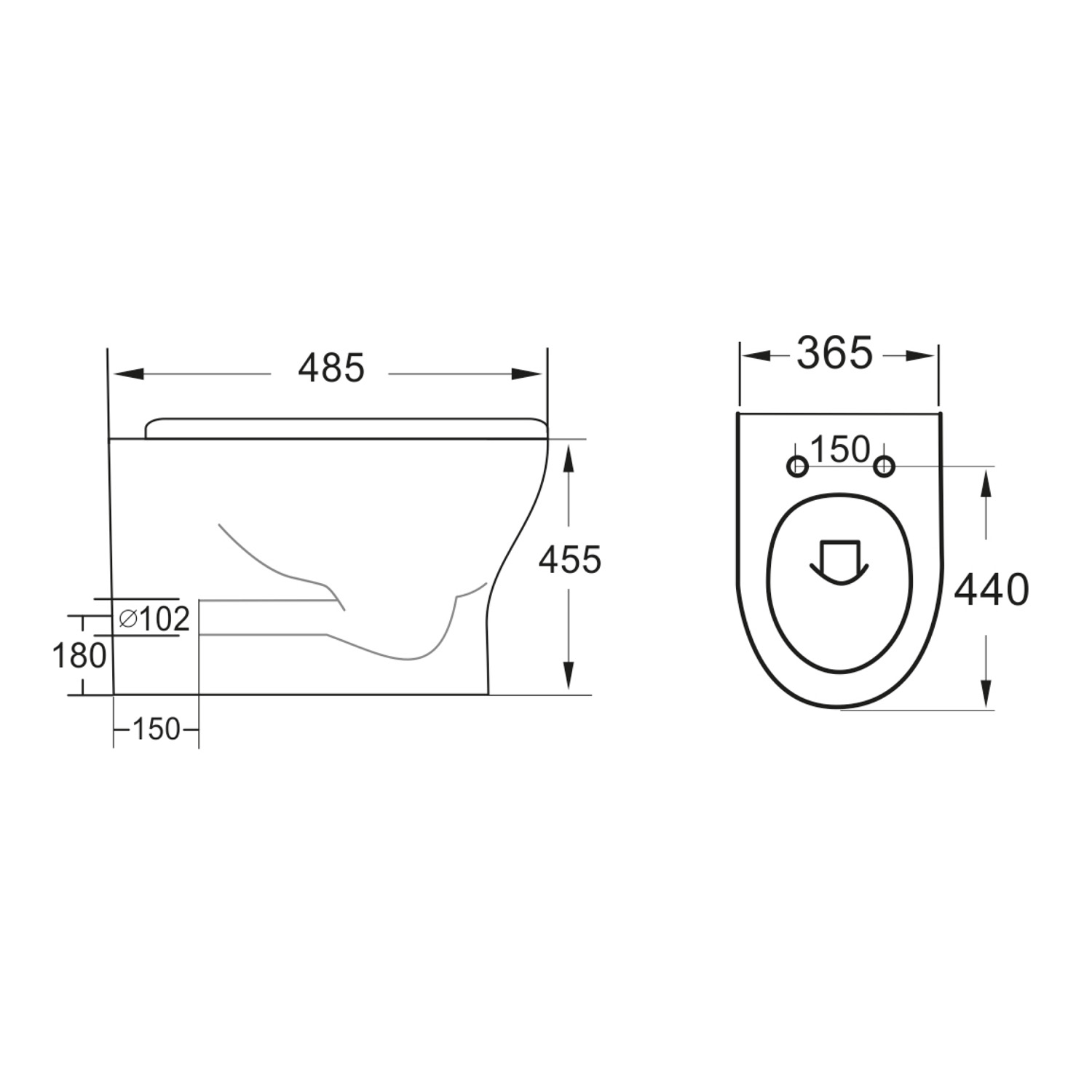 Scudo Deia Rimless Comfort Height Back to Wall Pan and Soft Close Seat - Image 6