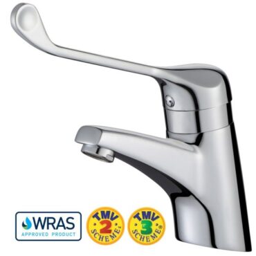 Commercial Sequential Thermostatic Basin Mixer Tap 150mm long Lever