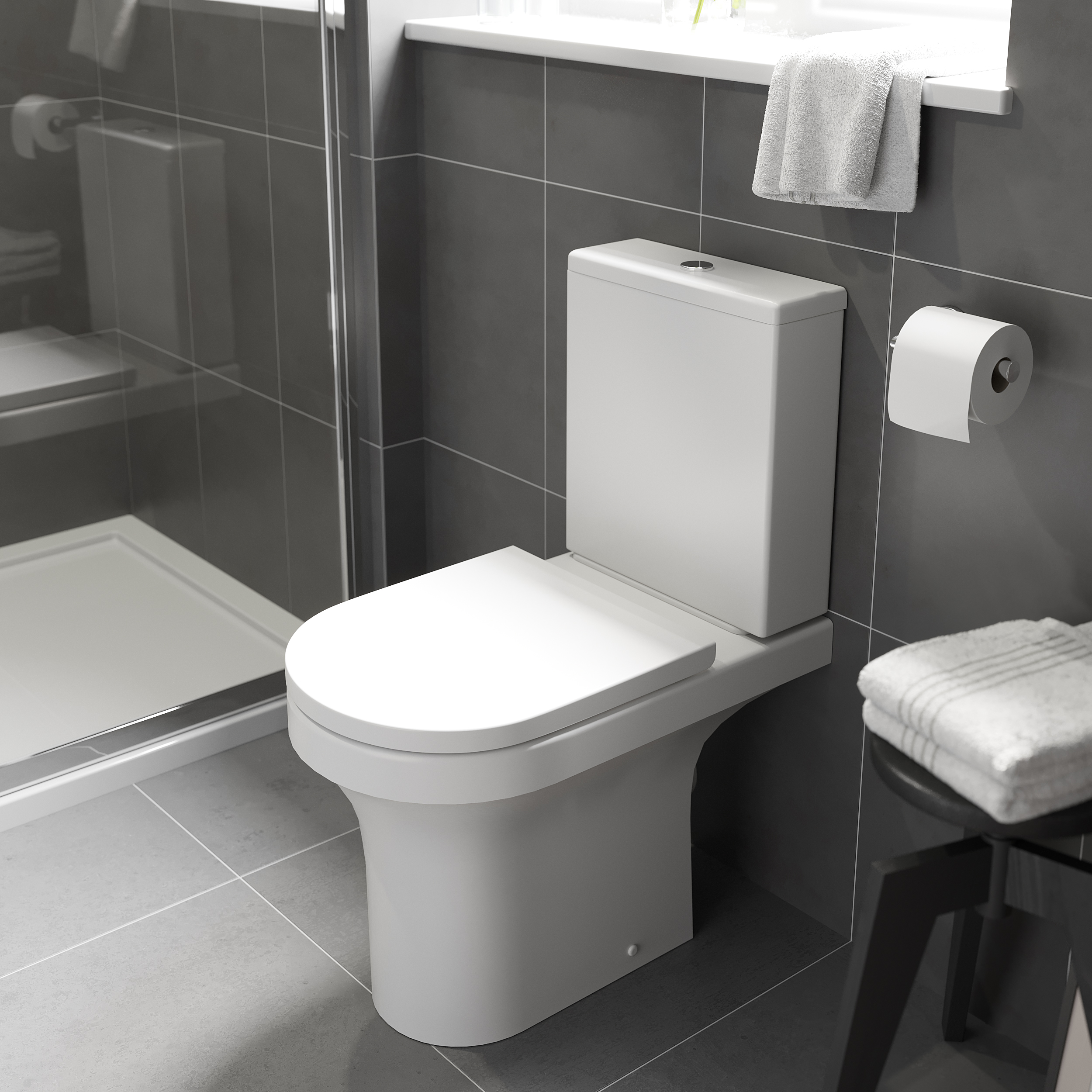 Kartell Ozone Rimless Close Coupled WC Pan and Soft-Close Seat - Image 2