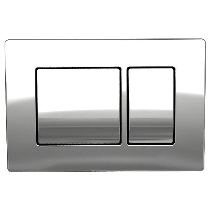 Kartell K-VIT Keytec Pneumatic Square Dual Flush Toilet Flush Plate – Chrome Finish