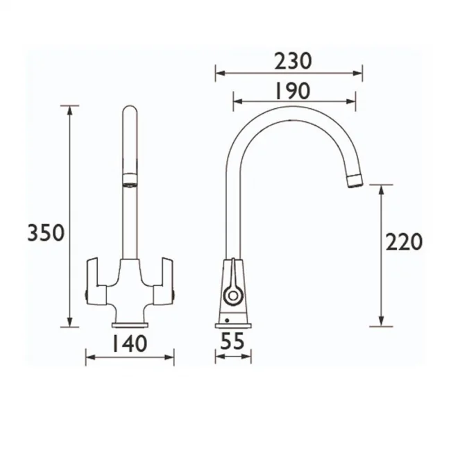 Bristan Echo Easyfit Kitchen Sink Mixer Tap – Brushed Brass - Image 5