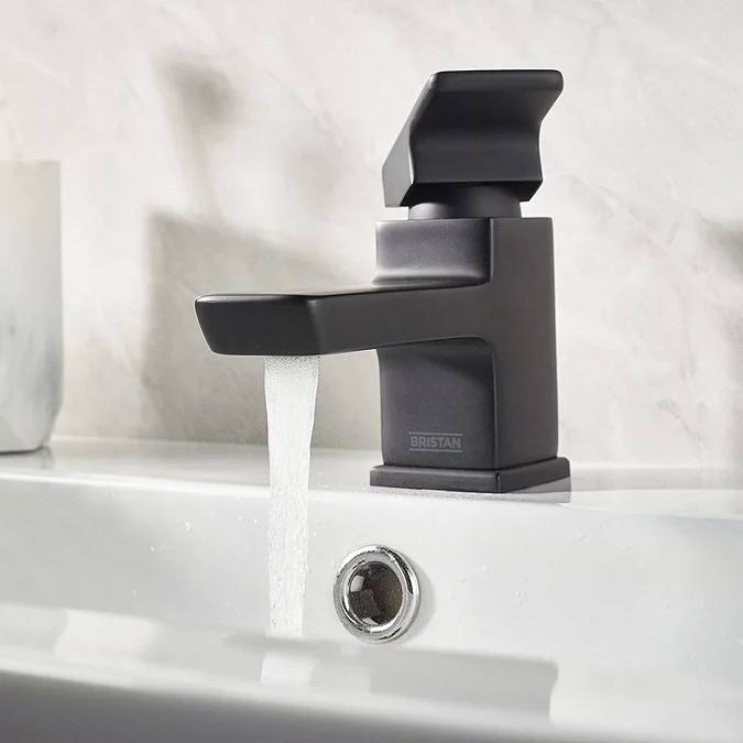 Bristan Cobalt Basin Mono Mixer with Clicker Waste Black - Image 4