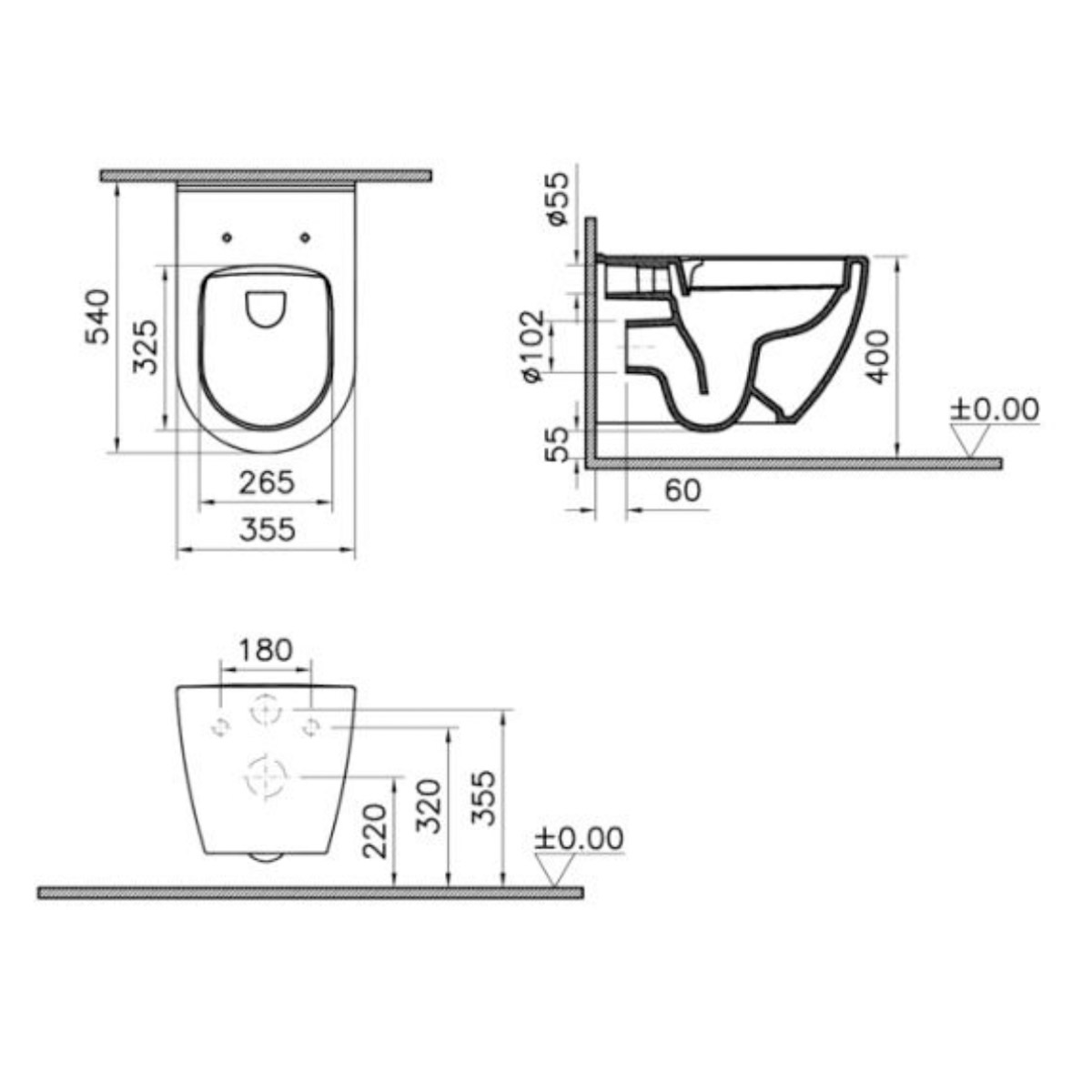 Kartell Eklipse Round Wall Hung Rimless WC Pan-Soft Close Seat - Image 2
