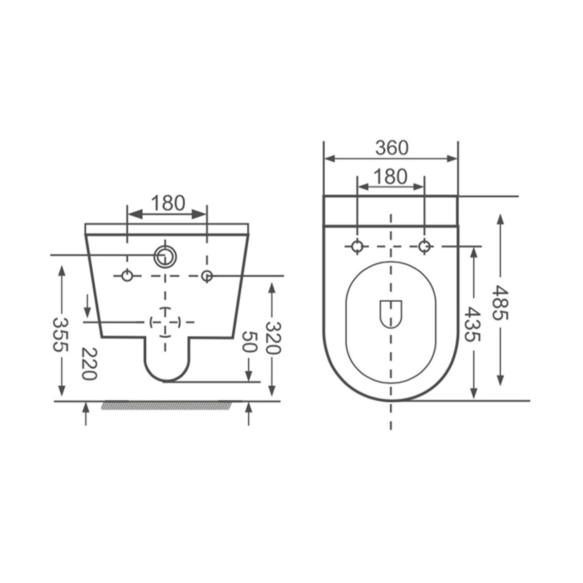 Kartell K-VIT Kameo Rimless Wall Hung Toilet with Soft Close Seat - Image 2