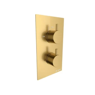 Kartell Ottone Concealed Shower Valve with Diverter - Brushed Brass- 2 Outlets