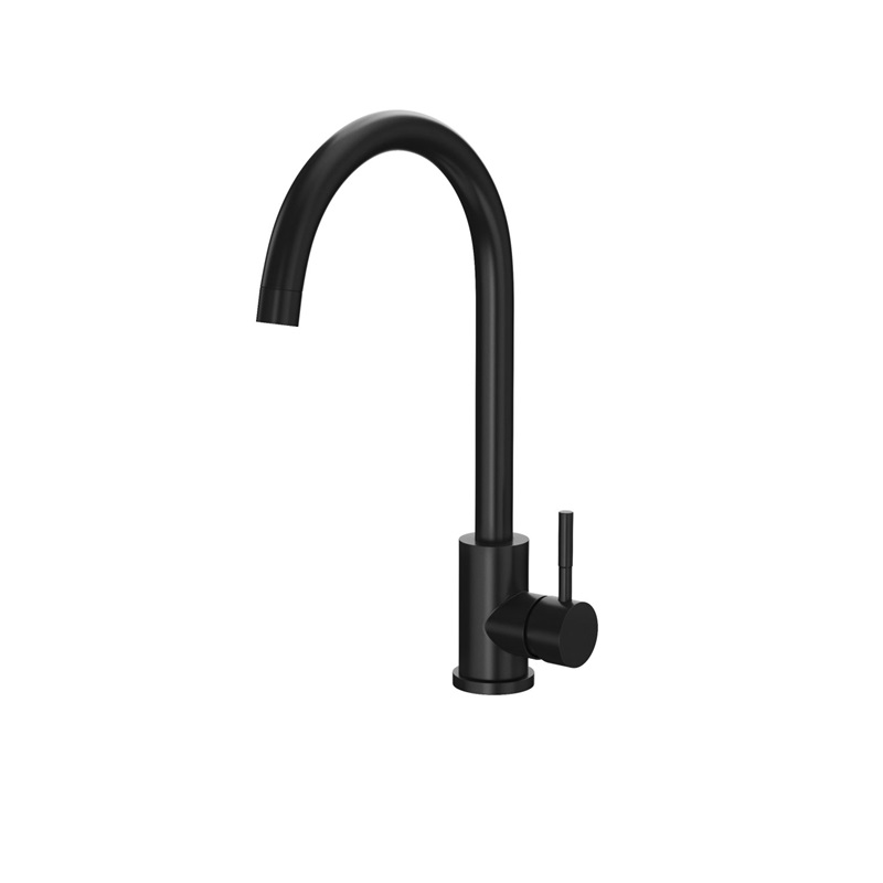 Scudo Manhattan Matt Black Single Lever Kitchen Mixer Tap with Swivel Spout - Image 2