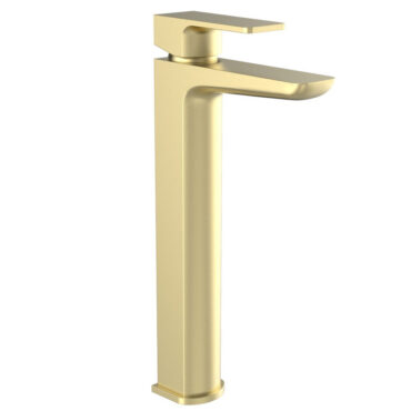 Kartell Kolt Brushed Brass High Rise Mono Basin Mixer