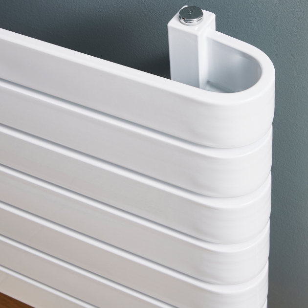 Kartell Denver White 500mm x 600mm Designer Towel Rail - Image 6