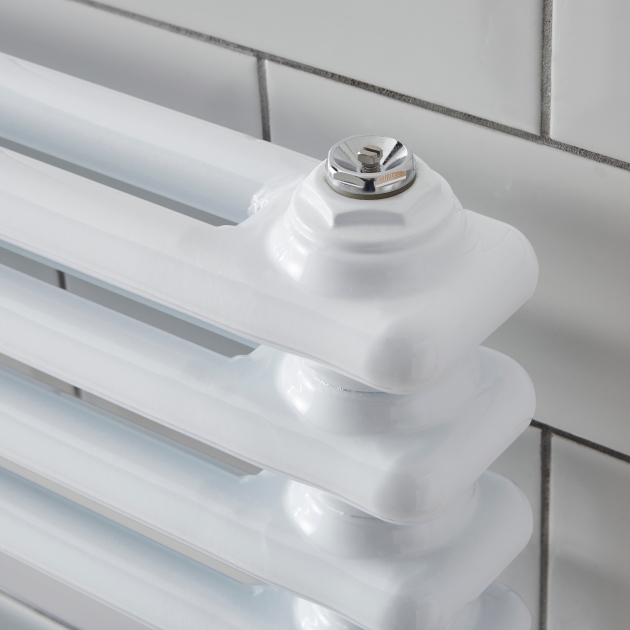 Kolumn Designer Towel Rail – White | 500mm Wide | 832mm & 1140mm - Image 2