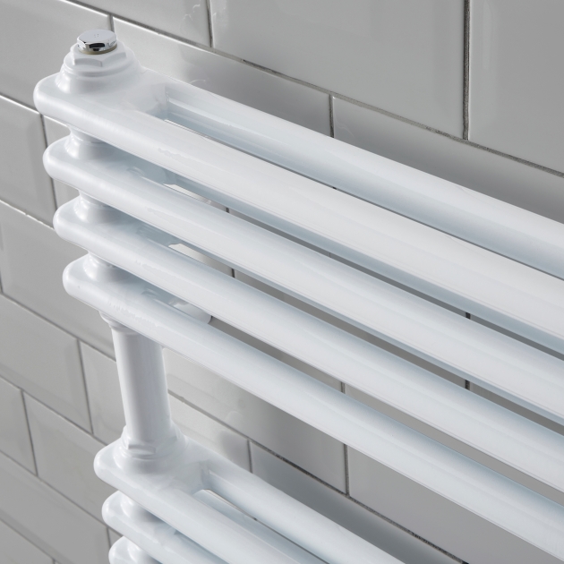 Kolumn Designer Towel Rail – White | 500mm Wide | 832mm & 1140mm - Image 3