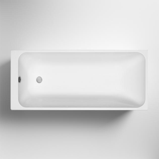 Kartell Refine 1600 x 700mm Single Ended Acrylic Bath with Thin Edge Design and Complete Leg Set - Image 2
