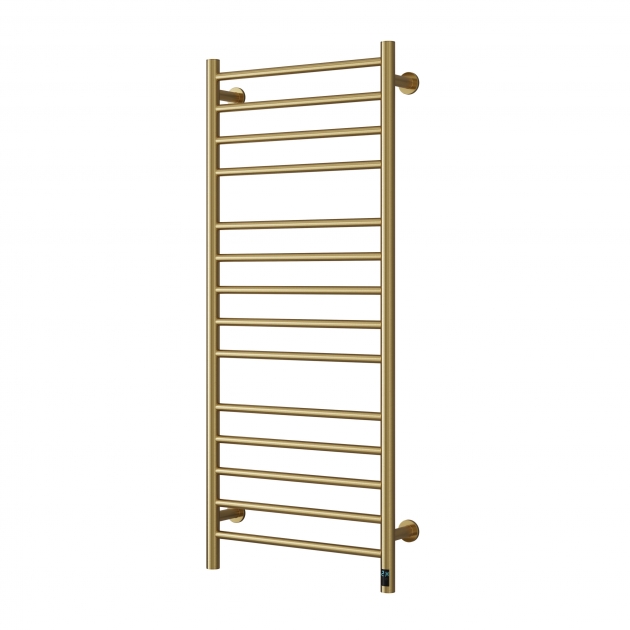 Reina Arnage Dry Electric Towel Rail – Brushed Brass Stainless Steel, Energy-Efficient, 2 Sizes - Image 2