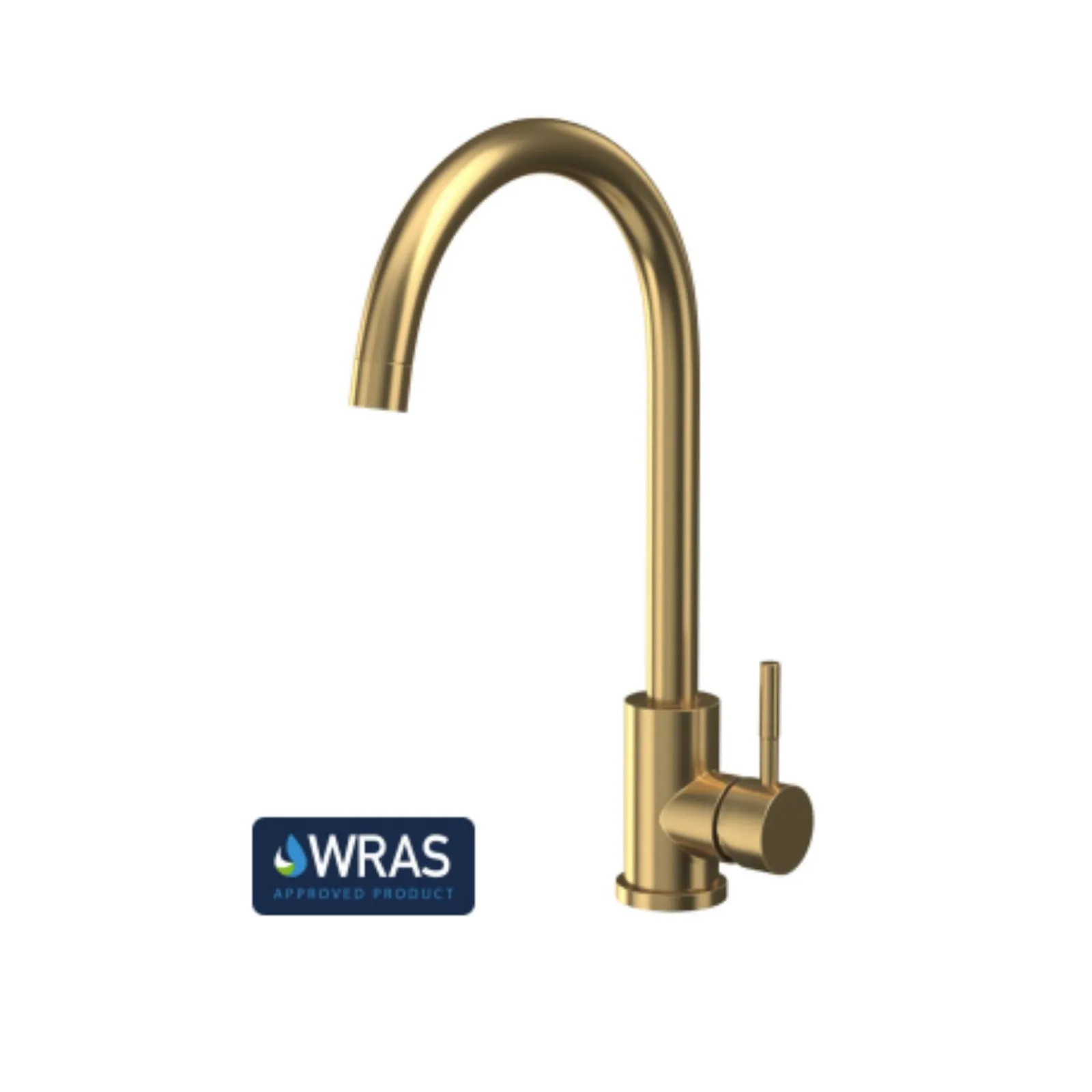Scudo Manhattan Kitchen Sink Mixer Tap - Brushed Brass Finish with Single Lever Control and Swivel Spout - Image 4