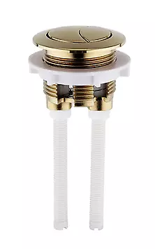 Brushed Brass Dual Flush Push Button - 38mm for Close Coupled Cisterns - Image 3