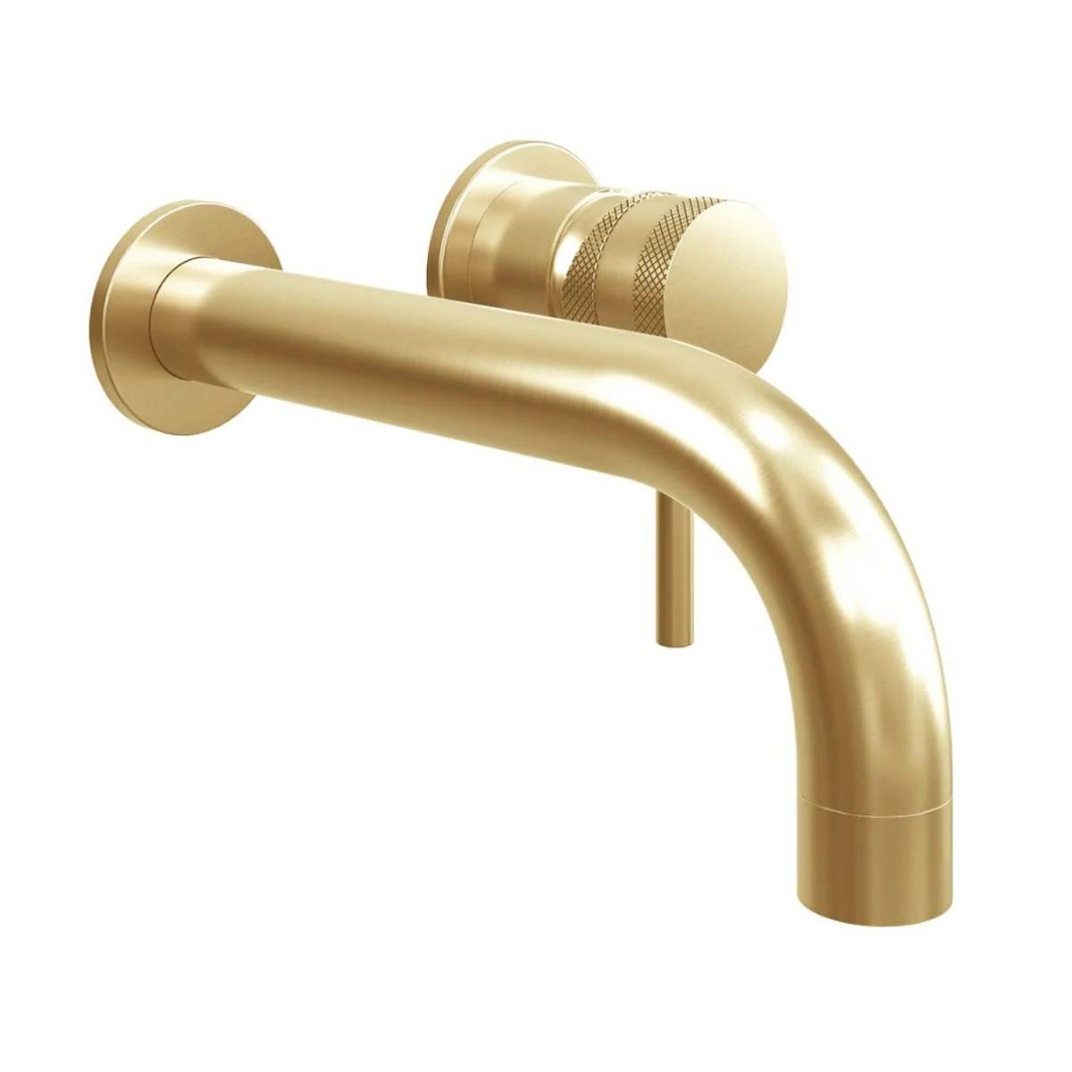 Scudo Core Brushed Brass Wall Mounted Basin/Bath Mixer Tap