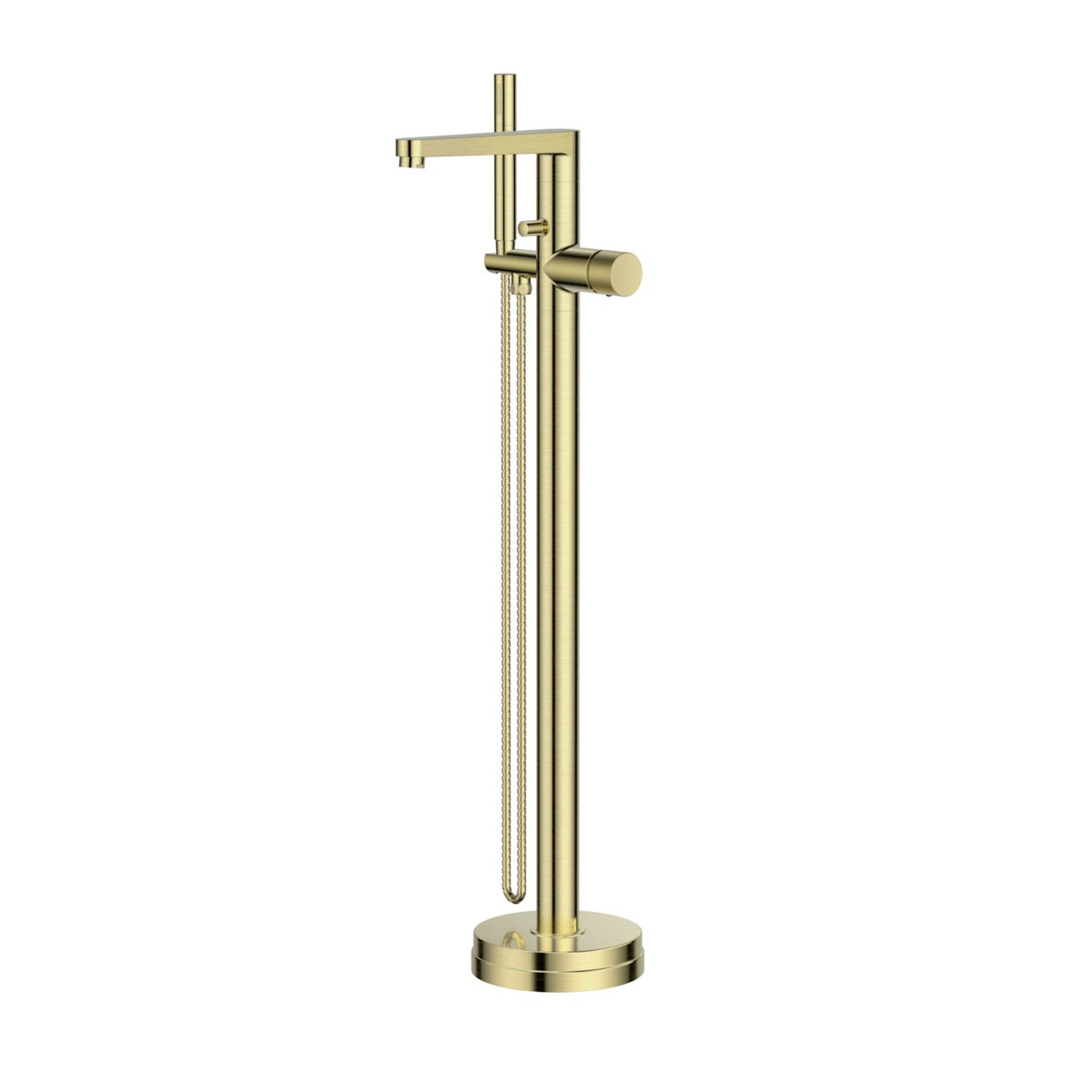 Scudo Koko Brushed Brass Freestanding Bath Shower Mixer Tap