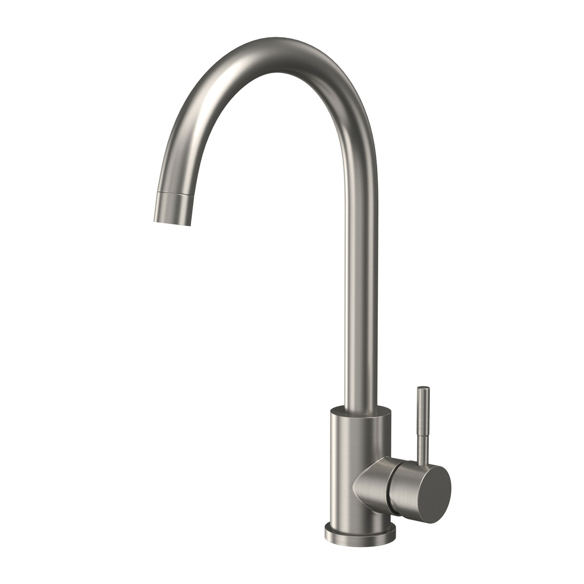 Scudo Manhattan Brushed Stainless Steel Kitchen Mixer Tap with Single Lever Handle and WRAS Approval - Image 2