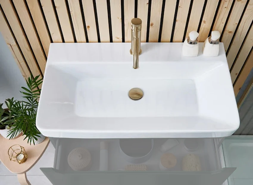 Scudo Rossini Wolf Grey Freestanding Vanity Unit with Basin 500mm - Modern Bathroom Storage - Image 3