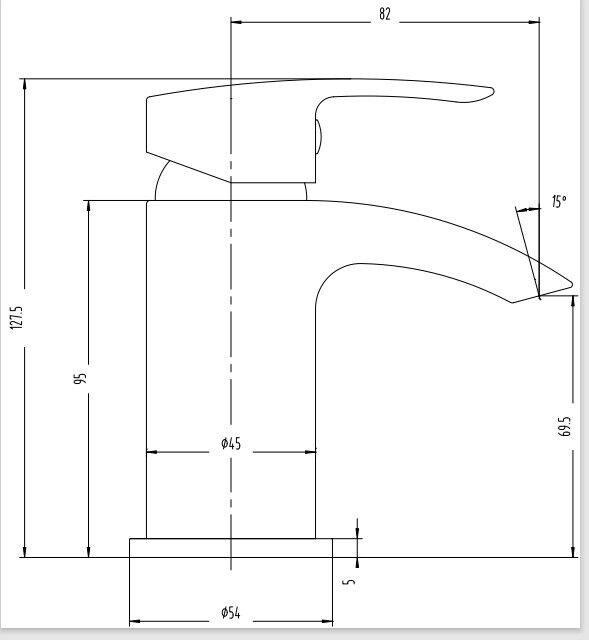 Brushed Brass Sleek Waterfall Basin Mono Tap - Waste - Image 5