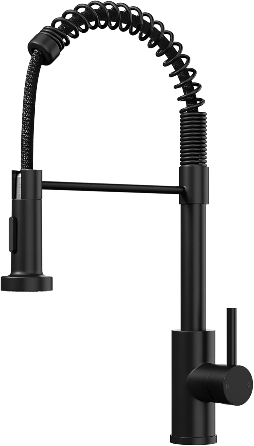 Tempo Contra Matt Black Kitchen Mixer Tap – Single Lever with Spring Pull-Out Hose Spray Head - Image 6