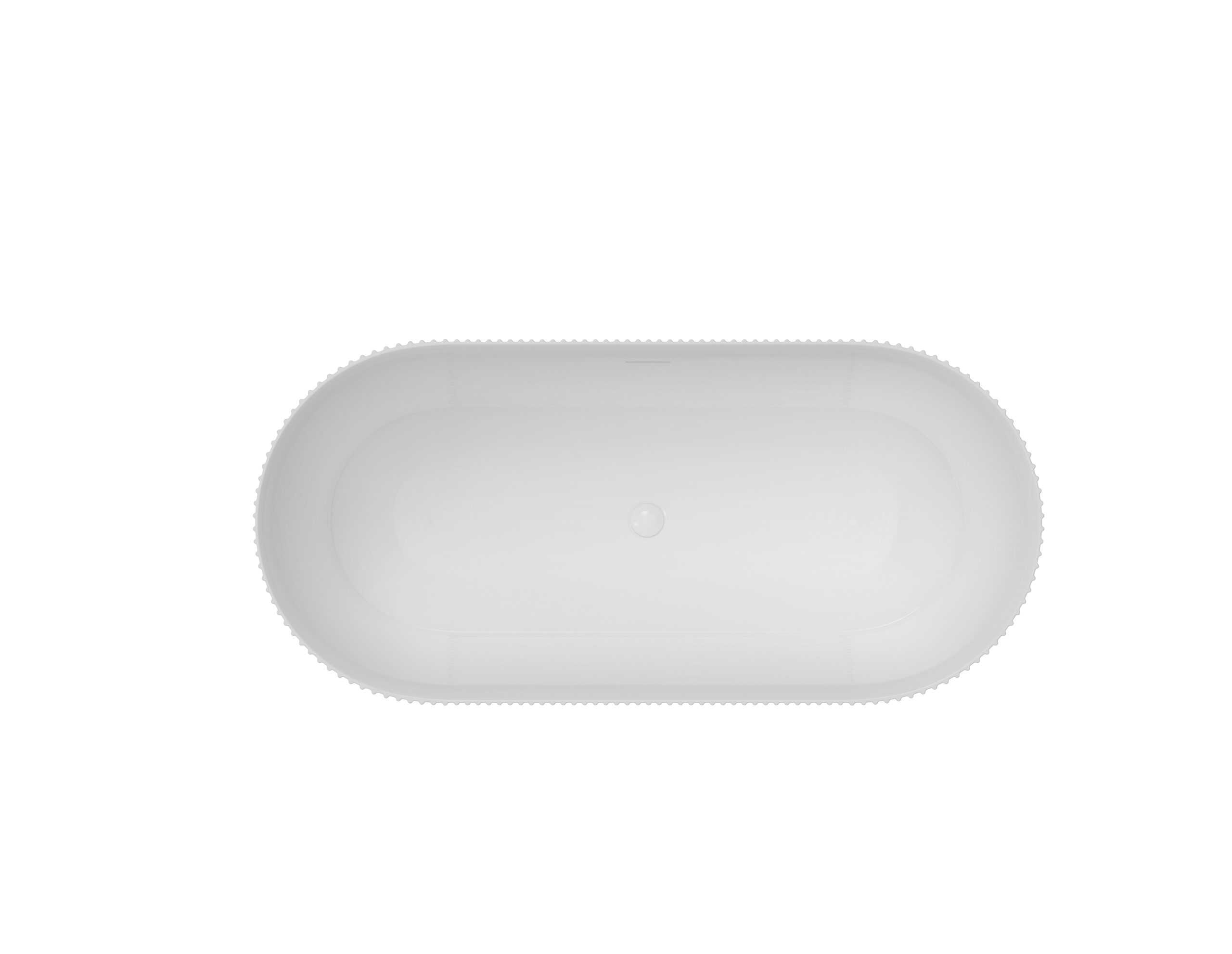 Bainlo Slate 1595mm Fluted Freestanding Bath – Matt Grey - Image 7
