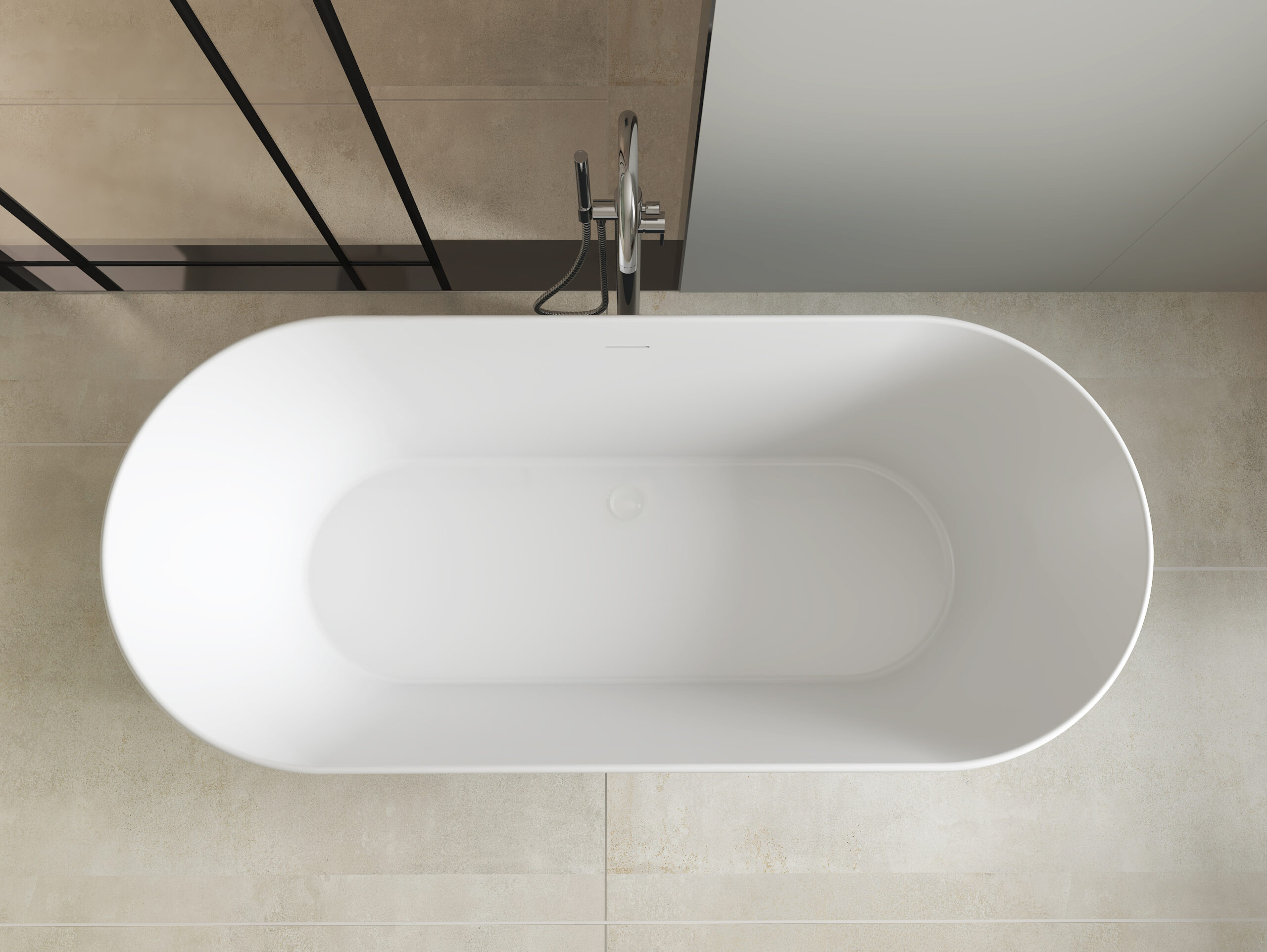 Bainlo Obsidian 1700mm 750mm Double Ended Freestanding Bath - Image 2