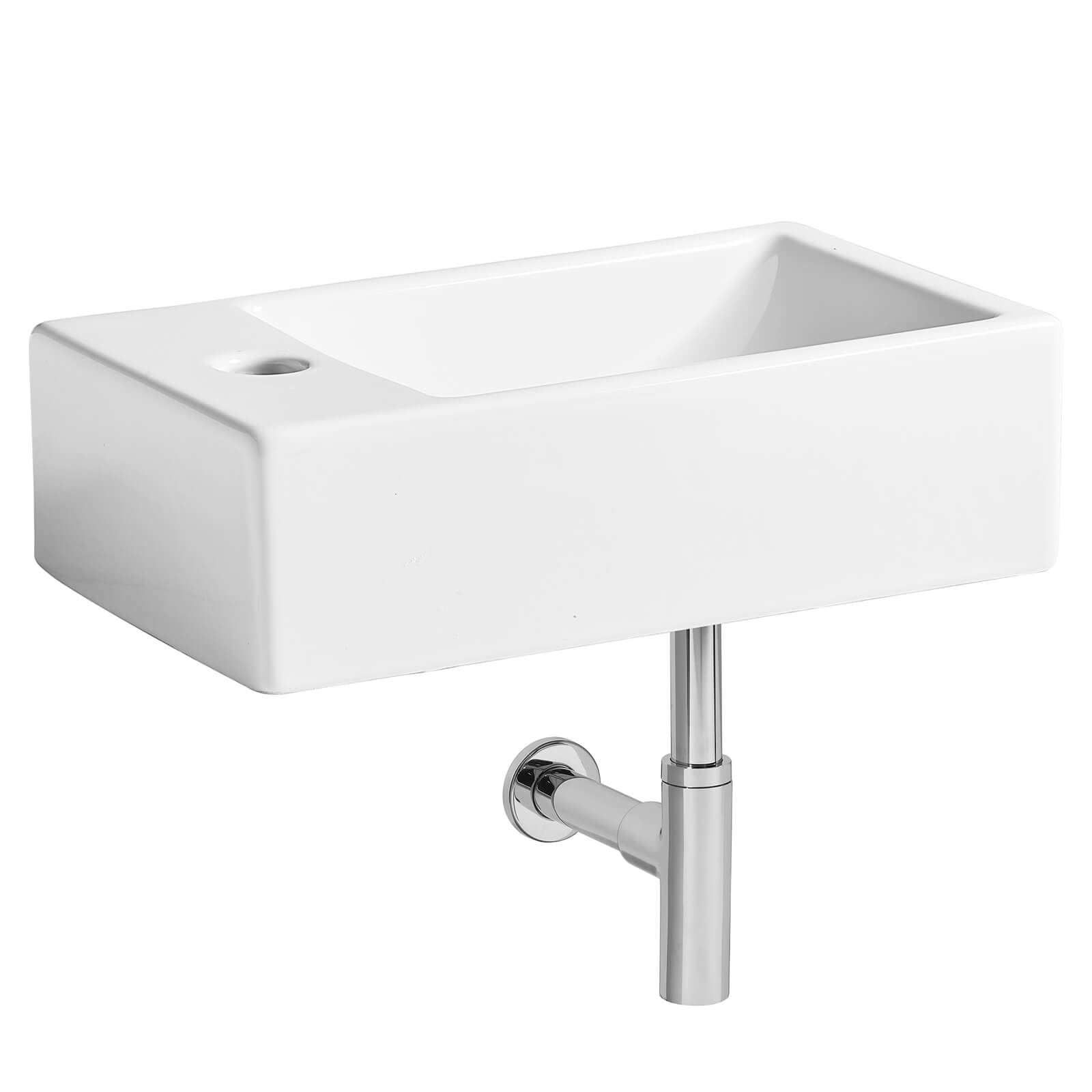 Tavistock Matrix Wall Hung Compact 370mm 1 Tap Hole Basin