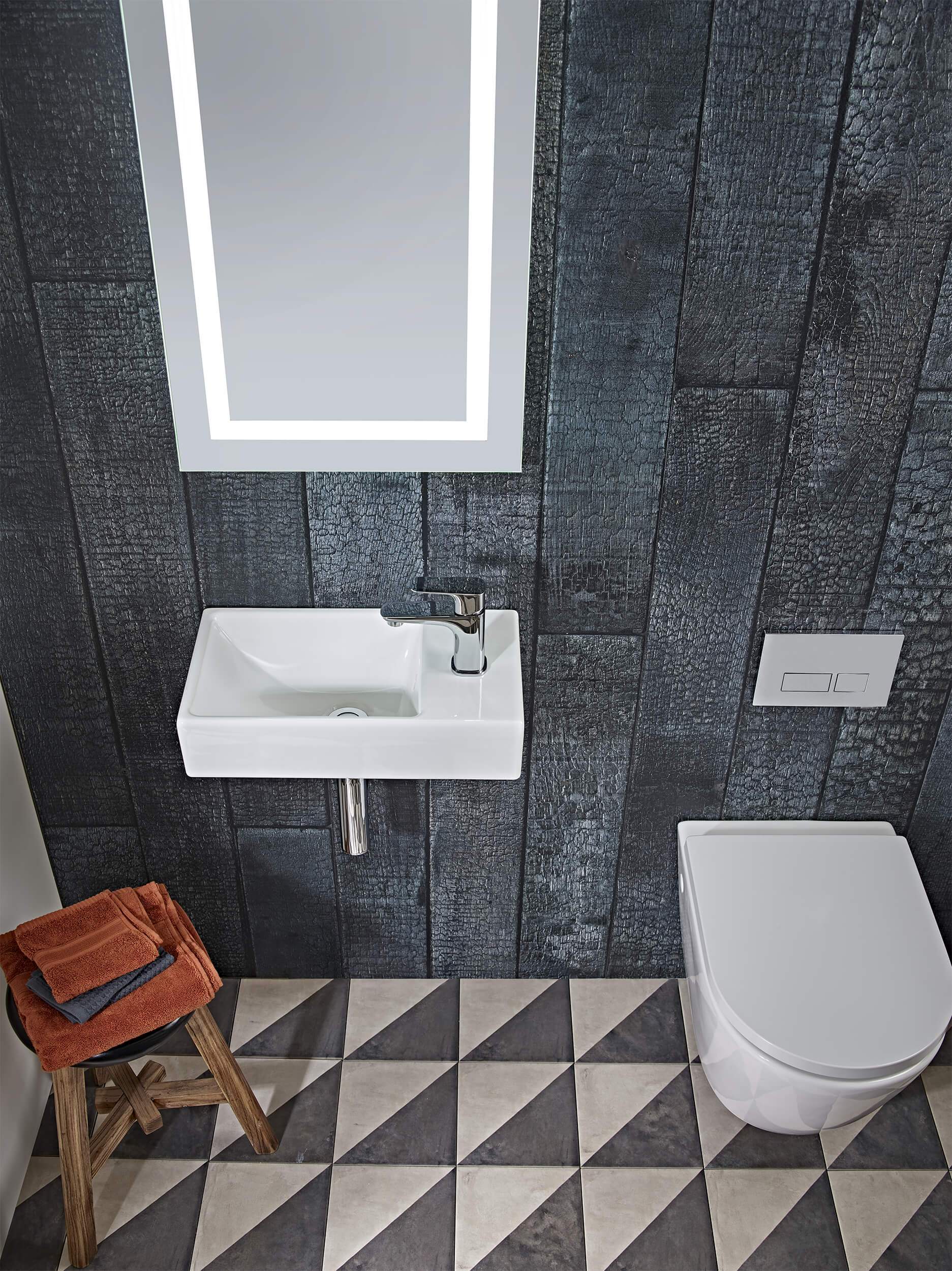 Tavistock Dimension White Wall Hung 460mm Basin - 1 Right Hand Tap Hole - Image 2