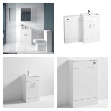 Eden 500mm Vanity and WC Unit Set in Gloss White