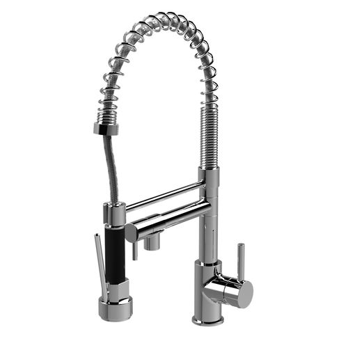 Tempo Grande Chrome Multi-Use Spray Mixer Tap – Pull-Out Spout with Swivel Function & Double Outlet