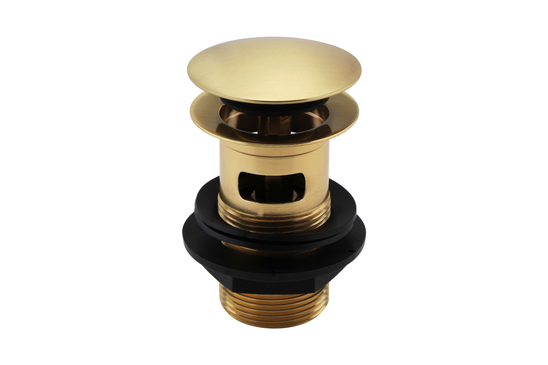 Kartell Ottone Clicker Basin Waste Slotted Brushed Brass