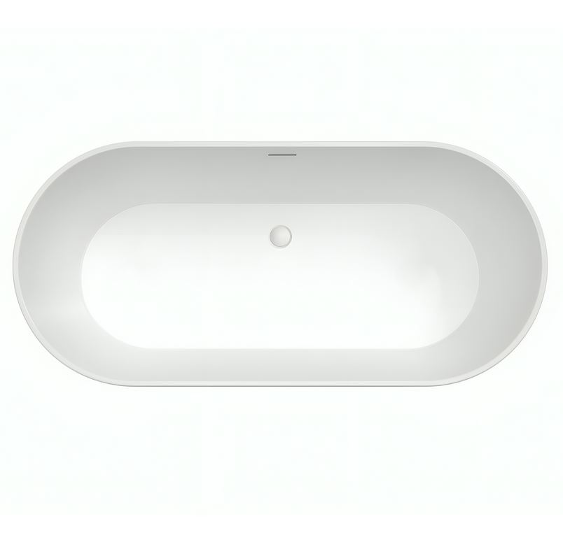 Bainlo Shadow 1700mm x 800mm Black Freestanding Bath - Image 3