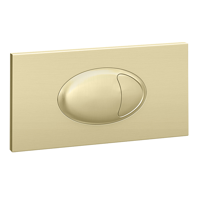 Brushed Brass Flush Plate for Cable Operated Cisterns