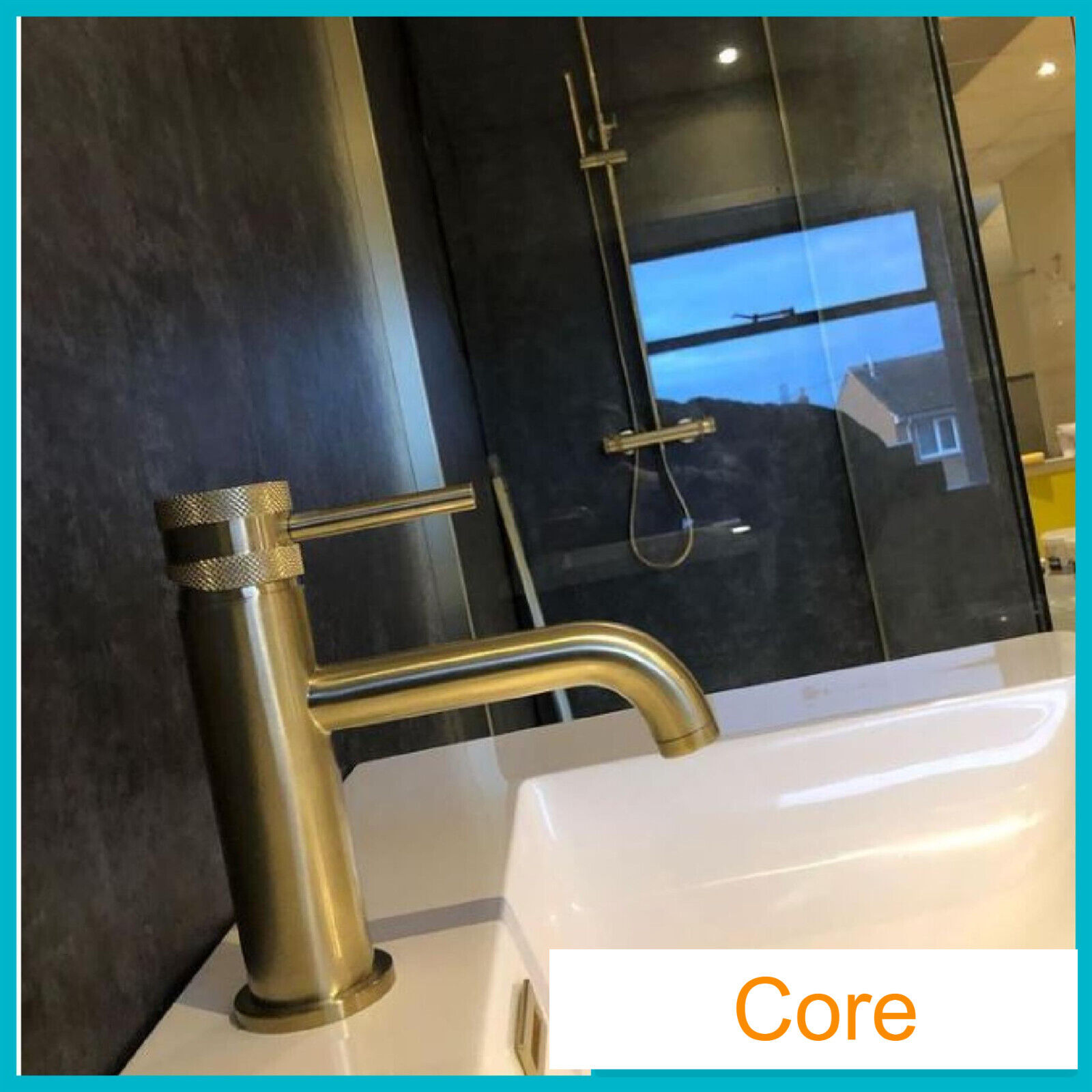 Scudo Core Mono Basin Mixer Brushed Brass - Image 6