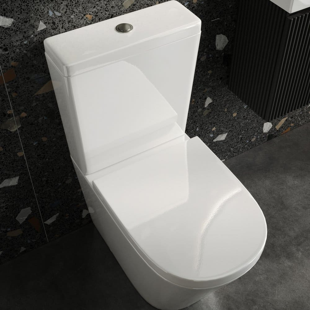 Scudo Linea Rimless Close-Coupled Back to Wall Toilet with Soft-Close Seat - Image 3
