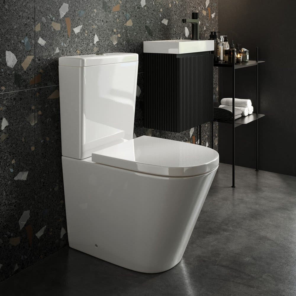 Scudo Linea Rimless Close-Coupled Back to Wall Toilet with Soft-Close Seat - Image 2