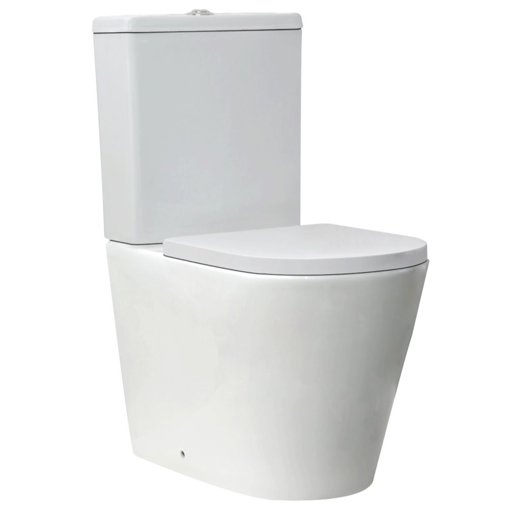 Scudo Linea Rimless Close-Coupled Back to Wall Toilet with Soft-Close Seat