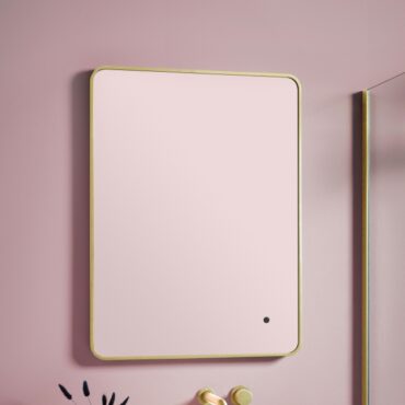 Alfie Soft Edge LED Bathroom Mirror with Touch Sensor 800mm H x 600mm W – Brushed Brass