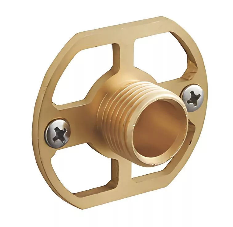 Round Easy Fix Bar Shower Fixing Bracket in Brushed Brass Finish - Image 7