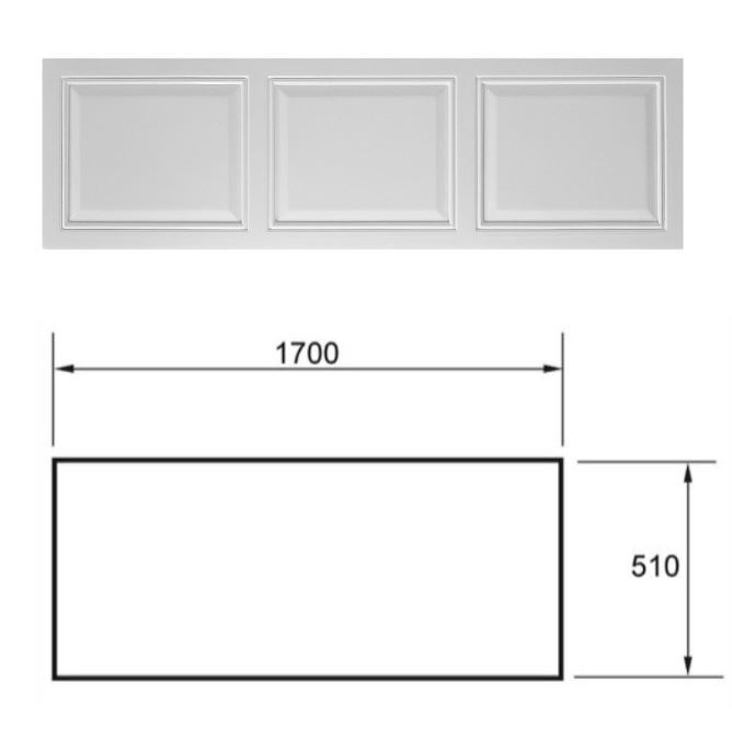 AquaVolere Tudor High Impact Polystyrene White Front -End Panel - Image 3