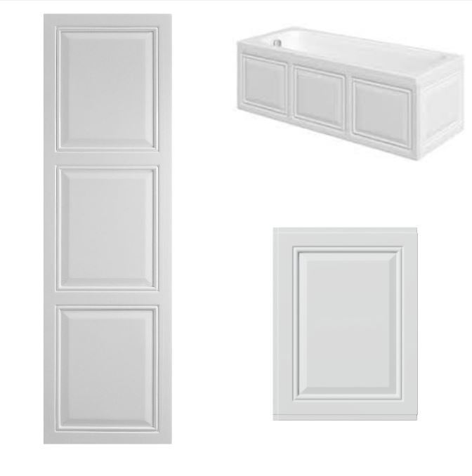 AquaVolere Tudor High Impact Polystyrene White Front -End Panel - Image 2