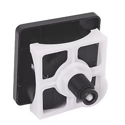 Elsi Lumo Dual-Flush Square Plate Matt Black – Cable Operated - Image 3