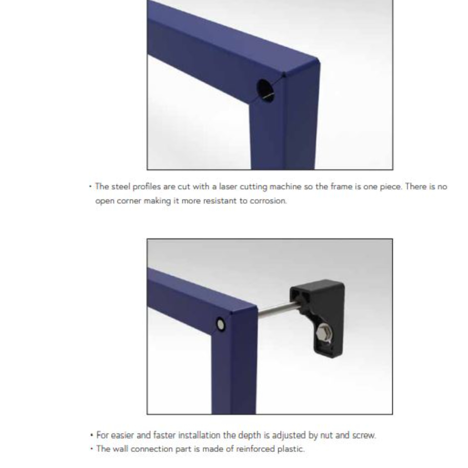 Nuie 890mm Mid Height Concealed WC Frame & Round Flush Plate - Image 6