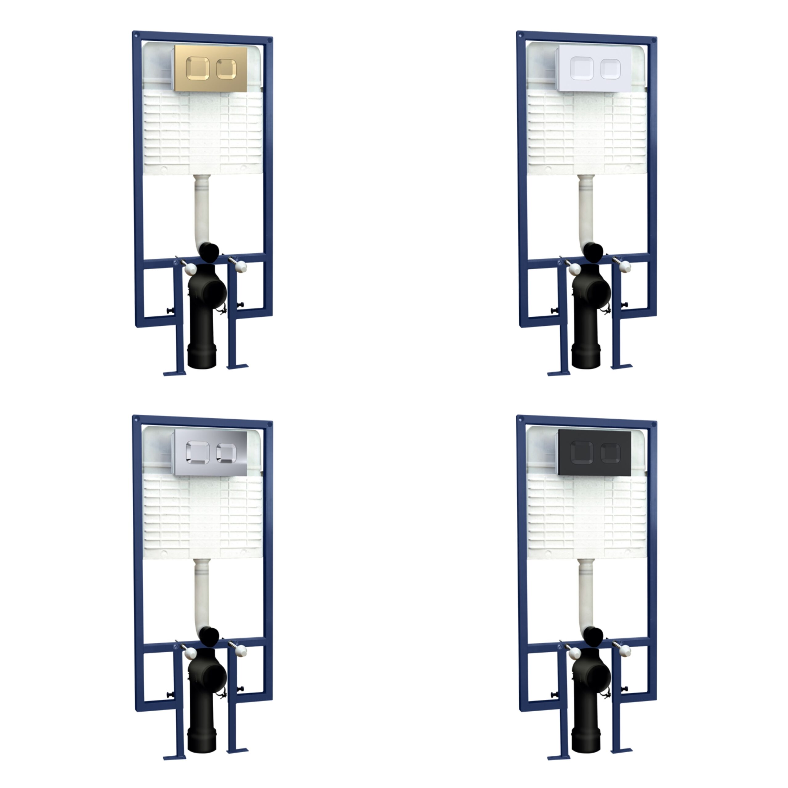 Hudson Reed Square Wall Hung Frame Height: 1136-1336mm