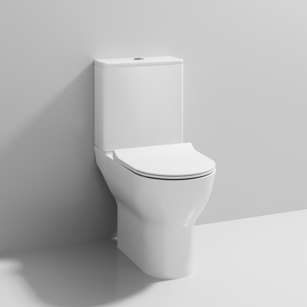 Nuie Freya Close Coupled Toilet Compact Rimless-Soft Close Seat - Image 3