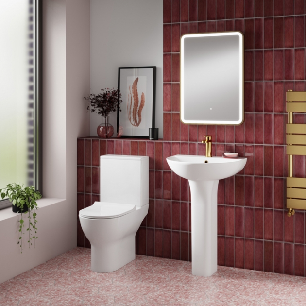 Nuie Freya Close Coupled Toilet Compact Rimless-Soft Close Seat - Image 5